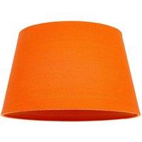 Happy Homewares Traditional Linen Fabric Drum Shade for Pendant & Lampshade in Orange | Size: 12 inches