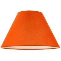 Happy Homewares Traditional Cotton Coolie Lampshade Suitable for Table Lamp or Pendant in Orange | Size: 12 inches