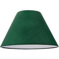 Happy Homewares Traditional Cotton Coolie Lampshade Suitable for Table Lamp or Pendant in Dark Green | Size: 12 inches