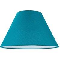 Happy Homewares Traditional Cotton Coolie Lampshade Suitable for Table Lamp or Pendant in Teal | Size: 12 inches