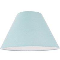 Happy Homewares Traditional Cotton Coolie Lampshade Suitable for Table Lamp or Pendant in Duck Egg Blue | Size: 12 inches