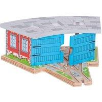 Bigjigs Rail Triple Engine Shed in Blue