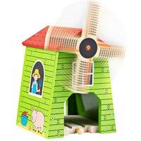 Bigjigs Rail Country Toy Windmill in Bright Green