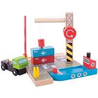 Bigjigs Rail Toy Container Shipping Yard