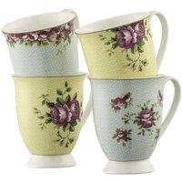 Aynsley China 'Archive Rose' 4 Mugs Set