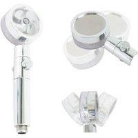 Alivio 360 High Pressure Handheld Shower Head with Adjustable Angle, Chrome Finish, Universal Fit in Metallic Silver