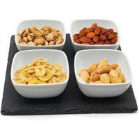 Van Gogh Snack Dips Nibbles Bowls Tray Ceramic Appetizer Tapas Serving Dishes in White