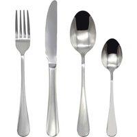 Glim & Glam Cutlery Sets Stainless Steel Spoon Fork 24 Piece Set in Silver