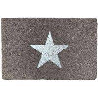 Artsy Mats Grey Glitter Star Doormat - Regular 60x40cm in Black | Size: 40 cm x 60 cm