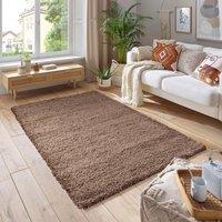 Smart Living Soft Fluffy 5cm Thick Pile Shaggy Area Rugs for Living Room, Bedroom in Beige | Size: 80 cm x 150 cm