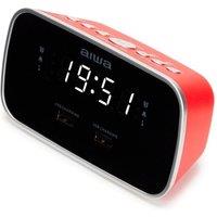 Aiwa CRU-19 Digital Dual Alarm Clock in Red