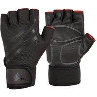 adidas Half Finger Weight Lifting Gym Gloves in Black | Size: Small