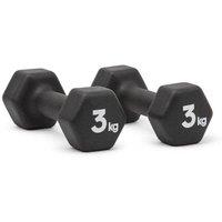 adidas 3kg Neoprene Hex Dumbbells in Black