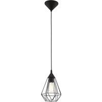 Eglo Tarbes Metal 1 Light Ceiling Fitting in Black
