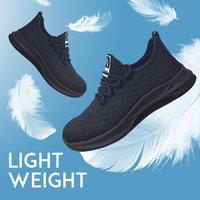 Alivio Lightweight Safety Shoes Breathable Toe Cap, Puncture Proof Safety Trainers for Men Women (Navy Blue, 11) in Dark Navy | Size: 10