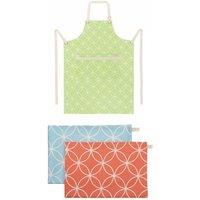 BlissHome Nadiya Hussain Apron & 2 Piece Tea Towel Set