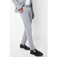 Burton Men's Light Grey Skinny Fit Essential Suit Trousers | Size: 36S