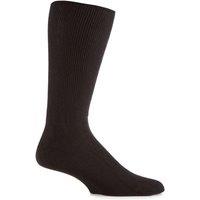 SOCKSHOP Iomi Men's 1 Pair FootNurse Oedema Extra Wide Cotton Socks in Black | Size: 6-8.5