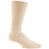 SOCKSHOP Iomi Men's 1 Pair FootNurse Oedema Extra Wide Cotton Socks in Beige | Size: 6-8.5