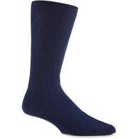 SOCKSHOP Iomi Men's 1 Pair FootNurse Oedema Extra Wide Cotton Socks in Navy | Size: 8-11