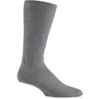 SOCKSHOP Iomi Men's 1 Pair FootNurse Oedema Extra Wide Cotton Socks in Grey | Size: 8-11