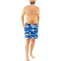 H2O Men's Shark Swim Board Shorts in Royal | Size: XL