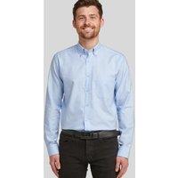 Double TWO Men's Blue Non-Iron Button Down Oxford Shirt | Size: 21 inches