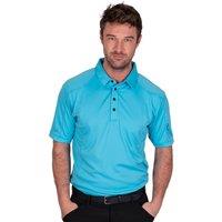 Island Green Men's Top Stitch Golf Polo Shirt in Turquoise | Size: 3XL