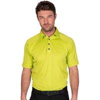 Island Green Men's Top Stitch Golf Polo Shirt in Lime | Size: Medium