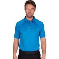 Island Green Men's Top Stitch Golf Polo Shirt in Bright Blue | Size: Small