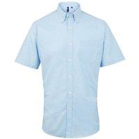 Premier Men's Signature Oxford Short Sleeve Work Shirt in Light Blue | Size: 18 inches