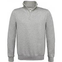 B&C Men's ID.004 1 4 Zip Sweatshirt in Grey | Size: 2XL