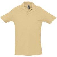 SOL'S Men's Spring II Short Sleeve Heavyweight Polo Shirt in Light Sand | Size: Large