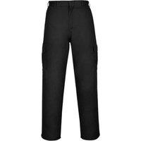 Portwest Men's Combat Workwear Trousers in Black | Size: 36R