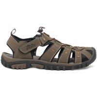 PDQ Men's Toggle & Touch Fastening Synthetic Nubuck Trail Sandals in Taupe | Size: 9