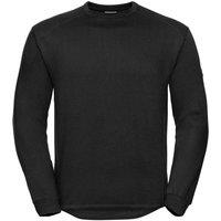 Russell Men's Workwear Crew Neck Set In Sweatshirt Top in Black | Size: XS