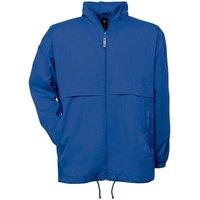 B&C Men's Air Lightweight Windproof, Showerproof & Water Repellent Jacket in Blue | Size: Small