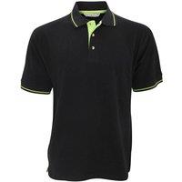 Kustom Kit Men's St. Mellion Short Sleeve Polo Shirt in Jet Black | Size: XS