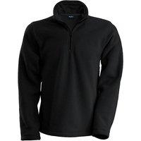 Kariban Men's Enzo 1 4 Zip Fleece Top in Black | Size: Small