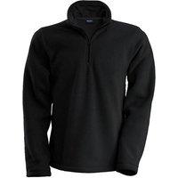 Kariban Men's Enzo 1 4 Zip Fleece Top in Black | Size: Large