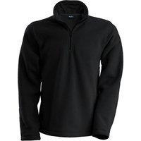 Kariban Men's Enzo 1 4 Zip Fleece Top in Black | Size: Medium
