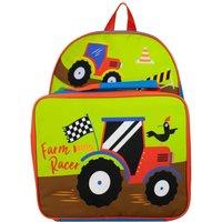 Harry Bear Men's Tractor Backpack & Lunch Bag Set