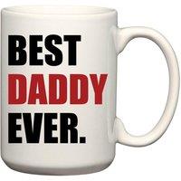 60 SECOND MAKEOVER Men's Best Daddy Ever Red Big Mug 15oz in White