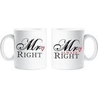 60 SECOND MAKEOVER Men's Mr Right Mr Always Right Mug Set in White