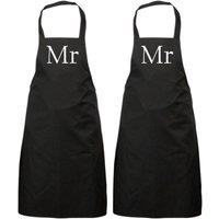 60 SECOND MAKEOVER Men's MR & MR Black Apron Set
