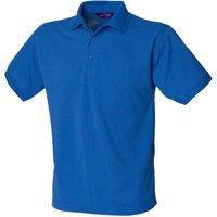Henbury Men's Short Sleeved 65 35 Pique Polo Shirt in Royal | Size: Medium