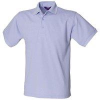 Henbury Men's Short Sleeved 65 35 Pique Polo Shirt in Lavender | Size: Large