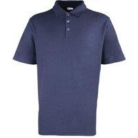 Premier Men's Stud Heavyweight Plain Pique Polo Shirt in Navy | Size: Medium