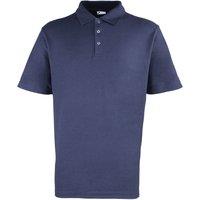 Premier Men's Stud Heavyweight Plain Pique Polo Shirt in Navy | Size: Large