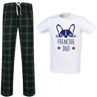 60 SECOND MAKEOVER Men's Frenchie Dad Tartan Pyjama Set in Green | Size: Small
